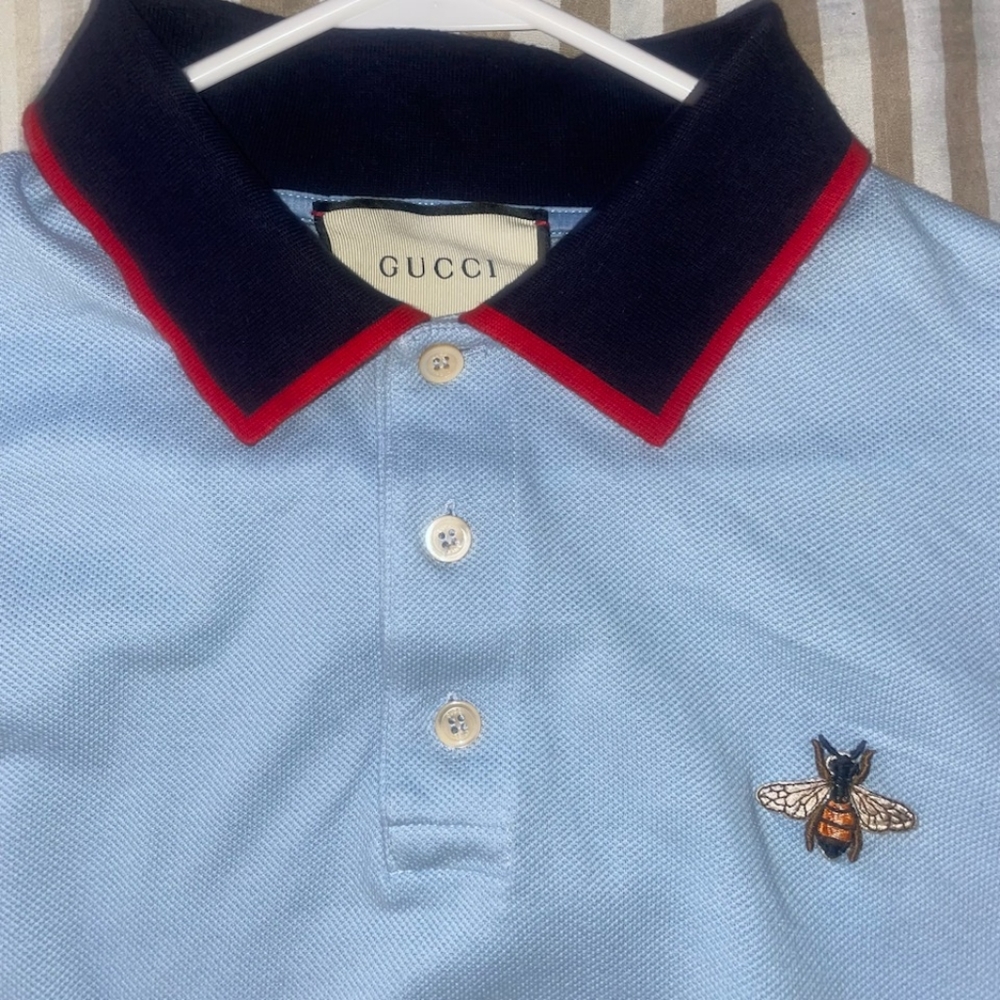 Men's Gucci Polo Shirt Embroidered Bee